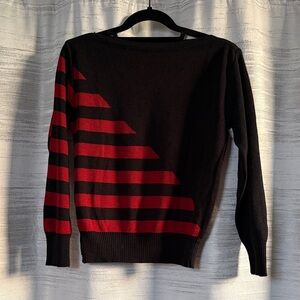 Black and Red Striped Sweater
